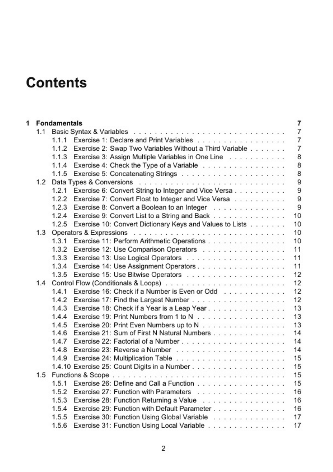 100 Python Exercises with Solutions preview 1