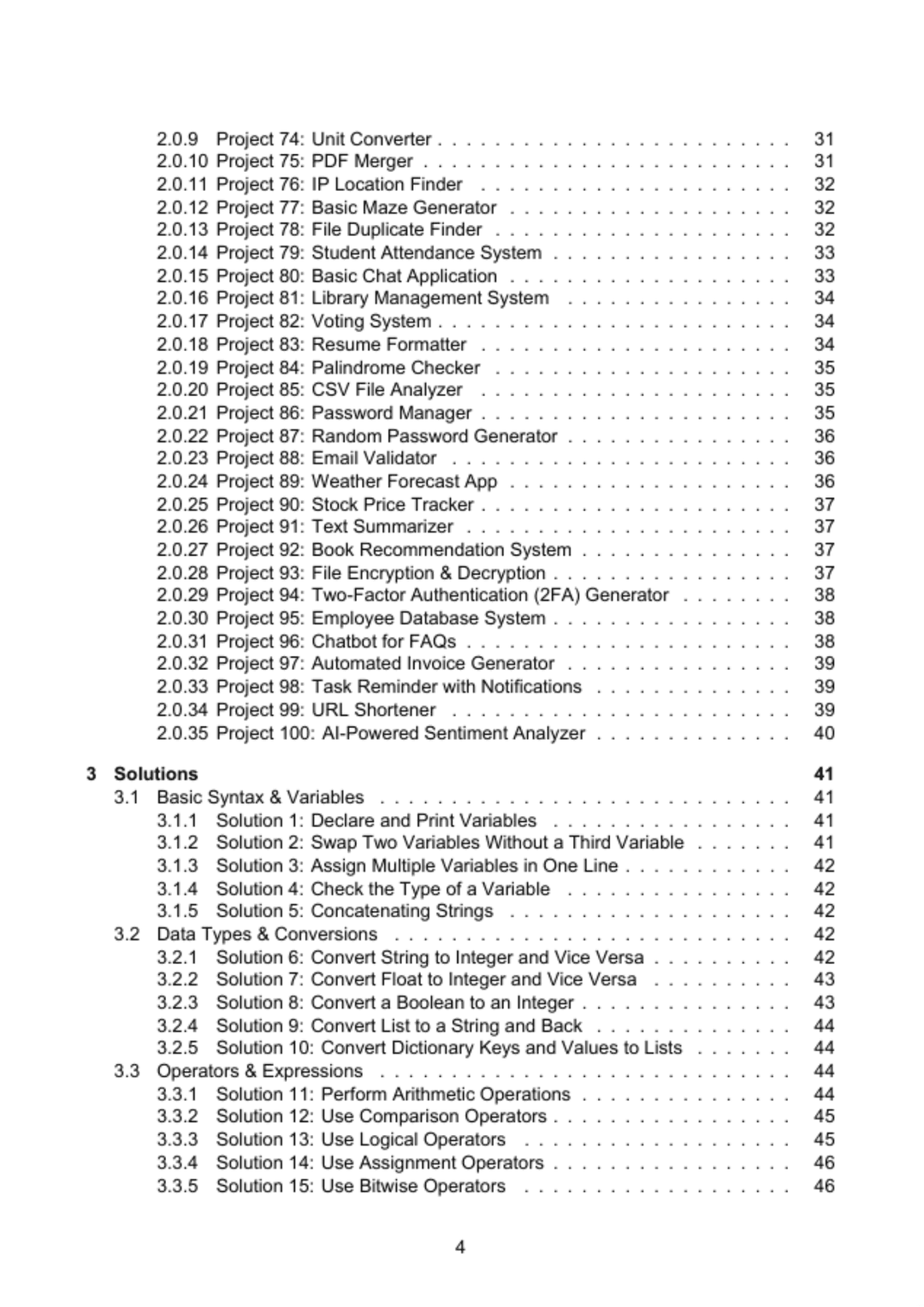 100 Python Exercises with Solutions preview 3