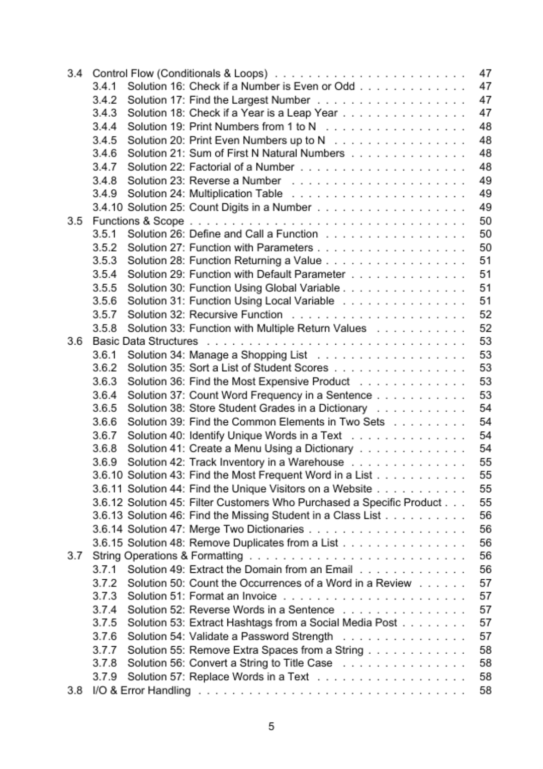 100 Python Exercises with Solutions preview 4
